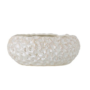 Bol alb din ceramica 1.75 L Lowen Bloomingville