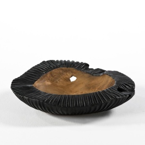 Bol decorativ maro/negru din lemn 40 cm Feria Thai Natura