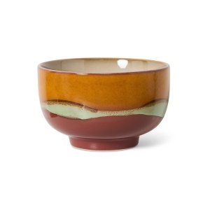 Bol multicolor din ceramica 14 cm 70s Clay HKliving