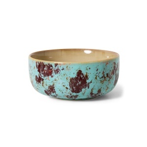 Bol pentru desert multicolor din ceramica 13 cm 70s Patina HKliving