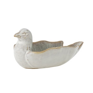 Bol verde/bej din ceramica 9x14 cm Chirp Creative Collection