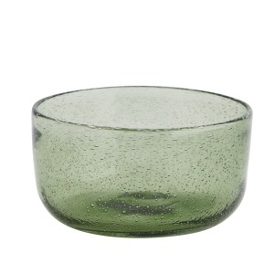 Bol verde din sticla 13 cm Miles Madam Stoltz