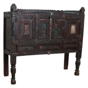 Bufet inferior maro din lemn de tec 124 cm Huti Raw Materials