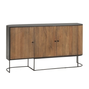 Bufet inferior maro/negru din lemn 165 cm Cube Quiet Object