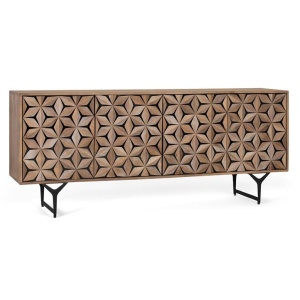 Bufet inferior maro/negru din lemn 177 cm Mysore Giner y Colomer
