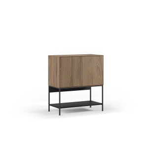 Bufet inferior maro/negru din metal 80 cm Amira The Home Collection