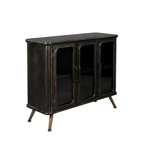 Bufet inferior negru din metal 100 cm Denza Dutchbone