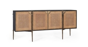 Bufet inferior negru/maro bronz din lemn 185 cm Demo Giner y Colomer
