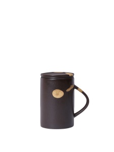 Cana cu infuzor maro inchis din ceramica 400 ml cm Koyo Ferm Living