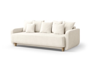 Canapea alba din textil pentru 3 persoane Elen Structural Micadoni