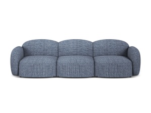 Canapea albastra din textil pentru 3 persoane Blair Baltimore Micadoni