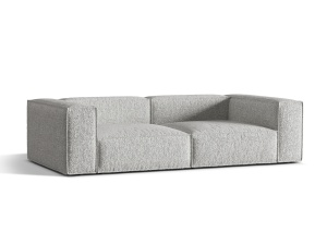 Canapea argintie din textil pentru 4 persoane Nuria Boucle Micadoni