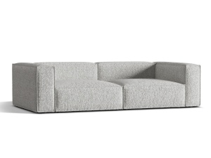 Canapea argintie din textil pentru 5 persoane Nuria Boucle Micadoni