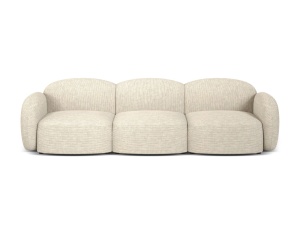 Canapea bej deschis din textil pentru 3 persoane Blair Baltimore Micadoni