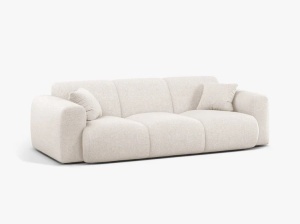 Canapea bej deschis din textil pentru 3 persoane Molino Eden Micadoni