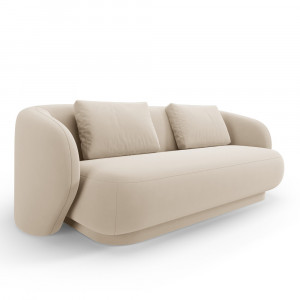 Canapea bej din catifea pentru 2 persoane Camden Cosmopolitan Design