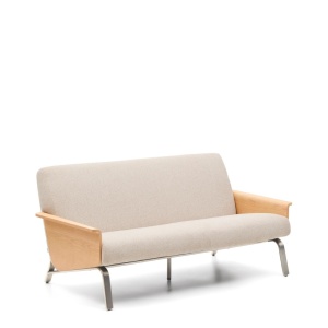 Canapea bej din textil pentru 2 persoane Amsen Kave Home