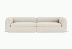 Canapea bej din textil pentru 3 persoane Bowie Soil Natural - 01 FEST