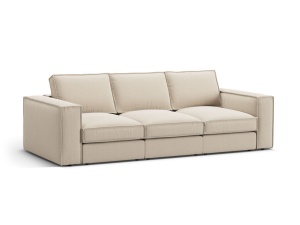 Canapea bej din textil pentru 4 persoane Pola Micadoni