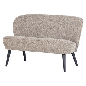 Canapea crem din textil 110 cm Sara Woood
