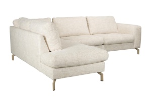 Canapea cu colt bej din textil 209 cm Glen Left The Home Collection