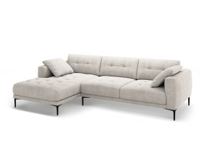 Canapea cu colt bej din textil pentru 3 persoane Bemy Left Structural Micadoni