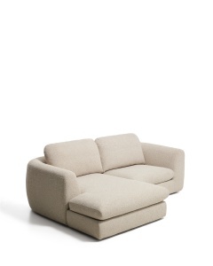 Canapea cu colt bej din textil pentru 3 persoane Vera Left Mix Kave Home