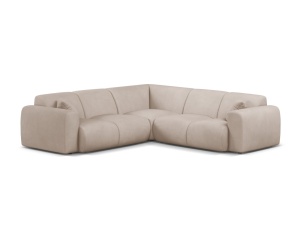 Canapea cu colt bej din textil pentru 5 persoane Molino Chenile Micadoni