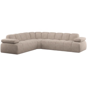 Canapea cu colt bej nisipiu din textil 310 cm Mojo Woolly Left Woood