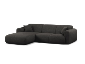 Canapea cu colt gri antracit din textil pentru 4 persoane Molino Eden Left Micadoni