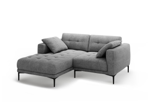 Canapea cu colt gri din textil pentru 2 persoane Bemy Left Structural Micadoni