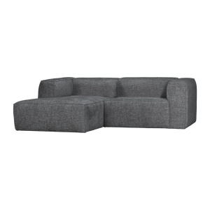 Canapea cu colt gri terrazzo din textil 254 cm Bean Maribor Melange Left Woood