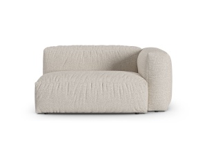 Canapea cu colt modulara bej din textil pentru 1 persoana Martina Boucle 160 Right XL Micadoni