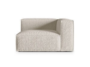 Canapea cu colt modulara bej din textil pentru 1 persoana Nuria Boucle Right Micadoni