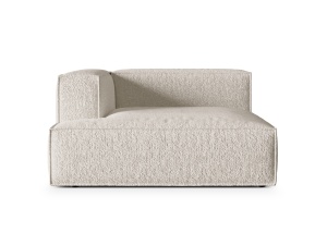Canapea cu colt modulara bej din textil pentru 1 persoana Nuria Boucle 147 Left Micadoni