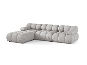 Canapea cu colt modulara gri deschis din textil pentru 4 persoane Bellis Liberty 188 Left Micadoni