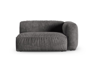 Canapea cu colt modulara gri din catifea pentru 1 persoana Martina 160 Right XL Micadoni