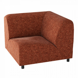Canapea cu colt modulara maro ruginiu din poliester 99 cm Fabric Pols Potten
