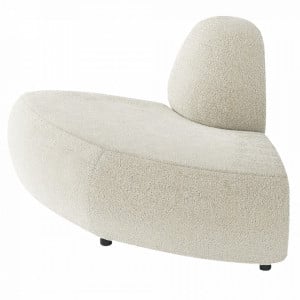 Canapea cu colt modulara ocru din polietilena 100 cm Fabric Pols Potten
