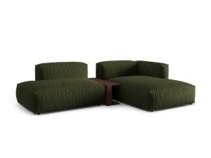 Canapea cu colt modulara verde din textil pentru 2 persoane Martina Boston Right Micadoni