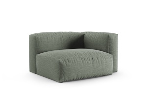 Canapea cu colt modulara verde muschi din textil pentru 1 persoana Martina 120 Right XL Micadoni