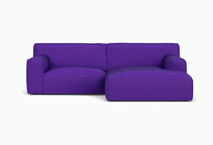 Canapea cu colt mov din textil 240 cm Clay S Right Steelcut Quartet - 664 FEST