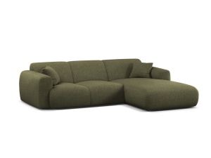Canapea cu colt verde din textil pentru 4 persoane Molino Eden Right Micadoni