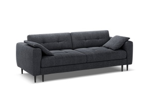 Canapea extensibila albastru inchis din textil pentru 3 persoane Bemy Sorella Micadoni