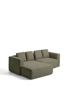 Canapea extensibila cu colt din textil verde pentru 3 persoane Marela Left 2 Kave Home