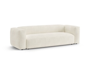 Canapea extensibila ivorie din textil pentru 3 persoane Martina Boucle Micadoni