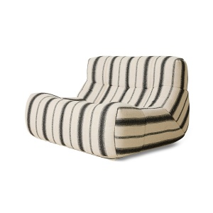 Canapea exterior alba/neagra din textil 105 cm Lazy HKliving