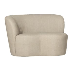 Canapea exterior bej nisipiu din textil 112 cm Stone Left Woood