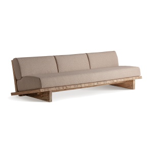 Canapea exterior maro/bej din lemn pentru 4 persoane Pure Vical Home