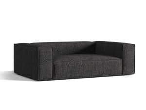 Canapea gri antracit din textil pentru 3 persoane Nuria Boucle Micadoni